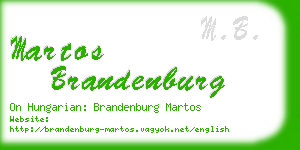 martos brandenburg business card